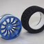 ชุดล้อรถขอบยางขนาด 65 มม.พร้อมที่ยึดล้อใช้กับเพลามอเตอร์ 4 มม. 65mm tire smart wheel model for robots, high quality tire, large friction wheel for car