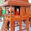 ศาลเจ้าที่เรือนไทยโบราณ ทรงสอบ ไม้สักทอง