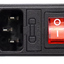 AC 250V 10A male plug socket, hexagonal shape + on/off switch, model AC-01A 3 Pin Male พร้อมสวิทช์และฟิวส์ 10A