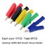 ปากคีบจระเข้ ใช้ร่วมกับปลั๊กกล้วย 4mm สีเขียว Half Sheath Round Alligator Grip Test Clip Probe Alligator Test Pen 4mm Banana Plug Cable Open 10mm current max 30A green color