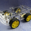 ตัวถังรถ 4 ล้อ อะคริลิคใส Smart car chassis 4WD 4 wheels car bottom plate the clear acrylic โครงรถ