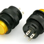 R16-503AD 4 pin 3A 250V AC สวิทช์กดติด กดดับ มีไฟ LED สีเหลือง Round Push Button Boat Momentary Switch Yellow Light SPDT สวิตช์