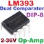 Op-Amp LM393 dual-channel Differential voltage comparator DIP-8