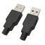 USB 2.0 Connector A Type Male 4-Pin Plug with Black Plastic Cover DIY Connector