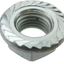 หัวน๊อตมีปีกแบน ชุบนิกเกิล Flange nut M3 (nickel plated) ขนาด M3 แพ็คละ 20 ตัว สำหรับสรูเกลียวมิล 3 mm. หัวน็อต M3