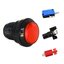 สวิตช์กดติดปล่อยดับ สีแดง แป้นสวิตช์ 33mm ใช้กับรูขนาด 24mm มีหลอดไฟ LED 12V Arcade game console round black button with light Push Button Arcade Button MicroSwitch Momentary switch
