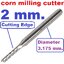 ดอกกัด 2mm. corn milling cutter 3.175 tungsten steel carbide milling cutter PCB CNC Machine Engraving Cutting