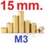 เสาทองเหลือง M3x15mm. เสารองPCB Hexagonal Copper Pillar Support Column เสาหกเหลี่ยม เสารองปริ้น M3*15mm
