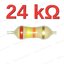 24K 1/4W 5% ตัวต้านทาน แพ็คละ 10 ตัว Carbon Film Fixed Resistor