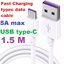 USB type-C max 5A Super Fast Charger USB C Data Cable for mobile phone and Arduino สาย USB
