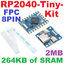 RP2040-TINY Rp2040- RP2040 ZERO Raspberry Pi PICO USB Type-C Interface 264KB SRAM 2MB Flash C/C++ for Arduino