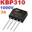 KBP310 Bridge Rectifier 1000V 3A straight flat ไดโอดบริดจ์