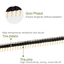 ก้างปลา 1x40 pin 2.54mm Pitch Gold Plated Female 40P 1*40 Round Pin Header Strip Hole Single Row Straight Socket Connector