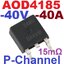 AOD4185 MOSFET -40V -40A P-Channel TO-252 D4185