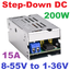 DC-DC step-down module 8-55V to 1-36V 15A 200W high power converter module DC adjustable