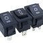 สวิตช์กดติดปล่อยดับ 3ทาง 3ขา KCD1 15*21mm.3pin Rocker Switch Switch 250V 6A Arrow Self-Reset Momentary Push Button Switch สวิตช์ลูกศร สวิตช์ทิศทาง