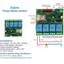 Tuya smart wifi access control relay inching self-locking interlocking module remote control switch AC 85-250V,Micro USB 5V input.