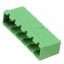 2EDG5.08-6P Plug-in Terminal Block 6 pin Sealed straight pin socket Male 300V 15A Pitch 5.08mm Wire Range 28-12AWG ตัวผู้