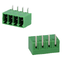 15EDG 3.5-4P Plug-in Terminal Block 4 pin Sealed curved pin socket Male 300V 8A Pitch 3.5mm Wire Range 26-16AWG ตัวผู้ ขางอ