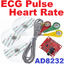 เซนเซอร์วัดอัตราการเต้นหัวใจ Module AD8232 ECG Pulse Heart Rate Monitor ECG Sensor Module Kit For Arduino UNO R3