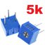 VR 5k(502) 0.5W ตัวต้านทานปรับค่าได้ ทริมพ็อท หมุนได้ 1 รอบ 3362P Trimpot Potentiometer Trimmer Potentiometer Cermet 1 Turn Top Adjustment