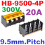 HB-9500-4P Terminal Block 300V 20A pitch 9.5mm Covered Connector