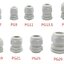 เคเบิ้ลแกลน PG9 สีขาว กันน้ำ ใช้กับสายไฟขนาด 4 - 8 mm. Cable Gland Waterproof Nylon Plastic Cable Gland Connector
