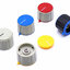 ลูกบิด KN-28-Y-6 สีดำ ยึดน๊อต ไต้ฝาครอบด้านบน KN-28-Y-6 colored rubber knob nut clamping rotating black color for rotary encoder potentiometer volume control ลูกบิดโวลุ่ม วอลลุ่ม