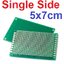 แผ่นปริ๊นอเนกประสงค์ FR4 ไข่ปลา 1 ด้าน 5x7cm single-sided tin plate Prototype PCB Bread board Universal green 2.54mm Grid DIY Kit