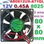 พัดลมระบายอากาศ ยี่ห้อ ADDA รุ่น AD0812UX-A71GL DC fan 12V 0.45A 8025 8CM chassis cooling fan 2 wire XH2.54 connector 80x80mm