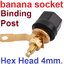 ปลั๊กกล้วย ชุบทอง ตัวเมีย 4mm สีดำ Binding post Hex Head Terminal 4 mm. Terminal Connector Binding Post Banana Plug Jack Mount 4MM Black color gold platin บานานาปลั๊ก