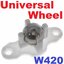 ล้อหมุนอิสระ ทุกทิศทาง Skinny Vacuum W420 steel ball universal wheel, 2-wheel UNO smart car chassis bull's-eye nylon mbot, N20 ล้อรถ
