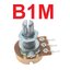 ตัวต้านทานปรับค่าได้ B1M แกนยาว 15mm. 3ขา WH148 Single 3pin handle Shaft length 15mm single potentiometer Linear Potentiometer With Nuts And Washers