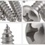 สกรูสแตนเลส 3x10 มม.หัวกลมแฉก สีขาว M3x10 mm. stainless steel 304 round head flat tail self-tapping screw cross groove M3*10mm.