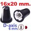 ลูกบิด 16x20mm. D-axis Potentiometer cap 16*20MM plastic knob switch knob encoder cap D-axis handle ลูกบิดโวลุ่ม วอลลุ่ม