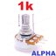 ตัวต้านทานปรับค่าได้ VR ALPHA 1kOhm B Type แกนยาว 15 มม. Volume
