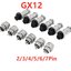 ปลั๊กเหล็ก GX12-5P 12mm Male & Female Connectors Socket Aviation Plug Aerial Plugs Sockets ปลั๊กโลหะ