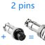 ปลั๊กเหล็ก GX12-2P 12mm Male & Female Connectors Socket Aviation Plug Aerial Plugs Sockets ปลั๊กโลหะ