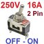 สวิทช์โยก 2 ทาง 2 ขา 16A 250V E-TEN 1021 2Pin SPST 2 Feet 2 Gear Toggle Switch OFF-ON