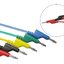 สายไฟปากคีบ 1 เมตร 1000V 15A 18AWG สีแดง Banana Plugs 4mm Insulated Alligator 15A Banana Plugs Alligator Clips Lead Wires 1M For Testing Probe