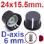 ลูกบิด 24X15.5 mm. D-Axis D shaft handle 6 mm. two-color knob cap for rotary encoder potentiometer volume control ลูกบิดโวลุ่ม วอลลุ่ม