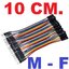 สายจั๊ม ผู้-เมีย Jumper Wire (Male to Female) สายแพ ยาว 10cm. จำนวน 40 เส้น M-F Cable Dupont