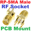 SMA-KE straight socket SMA welding PCB board patch male seat external screw inner hole antenna seat