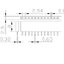 Pin Header Female 1X40 Pin Single Row Pitch 2.54 mm. High 8.5 mm. Straight Pitch Strip Connector 40Pin Breakable ตัวเมีย 40ขา สูง 8มม.