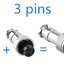 ปลั๊กเหล็ก GX12-3P 12mm Male & Female Connectors Socket Aviation Plug Aerial Plugs Sockets ปลั๊กโลหะ