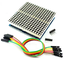 LED Matrix Driver MAX7219 IC Driver Module + LED 3mm Dot Matrix 4 ชุด 16x16 dot สีแดง