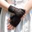 ถุงมือลายลูกไม้สีดำ แบบเปิดปลายนิ้ว แนะนำผู้ใหญ่