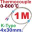 เทอร์โมคัปเปิล 4x30mm.Thermocouple K-Type 0-800C 4x30มม.ยาว 1 เมตร Probe สแตนเลส304 Temperature Sensor