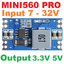 MINI560 PRO 3.3V (Input 7-32V to Output 3.3V 5A) Step Down DC-DC Converter Voltage Regulator Buck Stabilized Power Supply Module 9