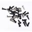 สกรูเกลียวปล่อยขนาด 2มม ยาว 5 มม. หัวกลมแฉก สีดำ round head tapping screws 2mm. M2x5 Black color length 5mm. แพ็คละ 100 ตัว